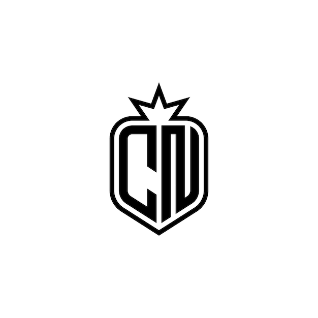 CN monograma logotipo diseño carta texto nombre símbolo monocromo logotipo alfabeto carácter simple logotipo