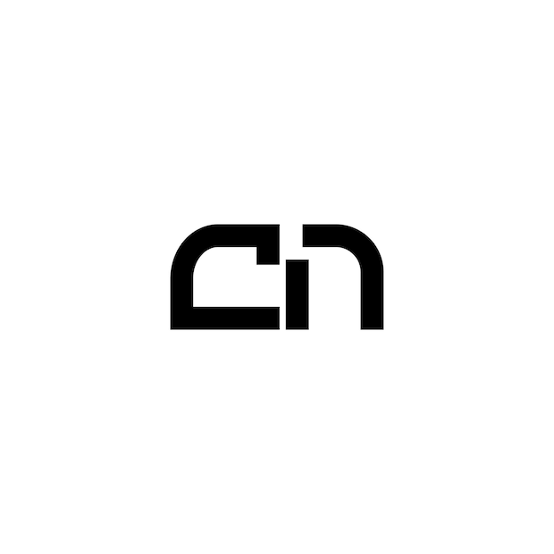 CN monograma logotipo diseño carta texto nombre símbolo monocromo logotipo alfabeto carácter simple logotipo