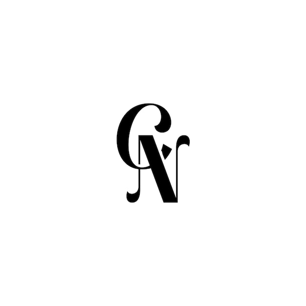 CN monograma logotipo diseño carta texto nombre símbolo monocromo logotipo alfabeto carácter simple logotipo