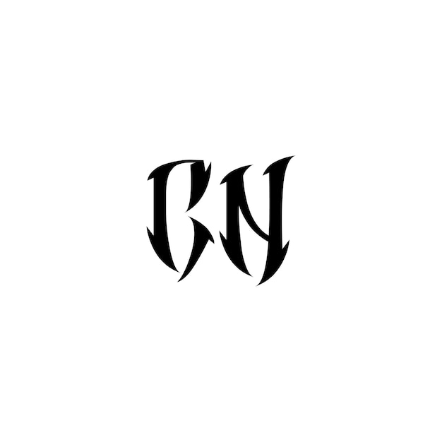 CN monograma logotipo diseño carta texto nombre símbolo monocromo logotipo alfabeto carácter simple logotipo