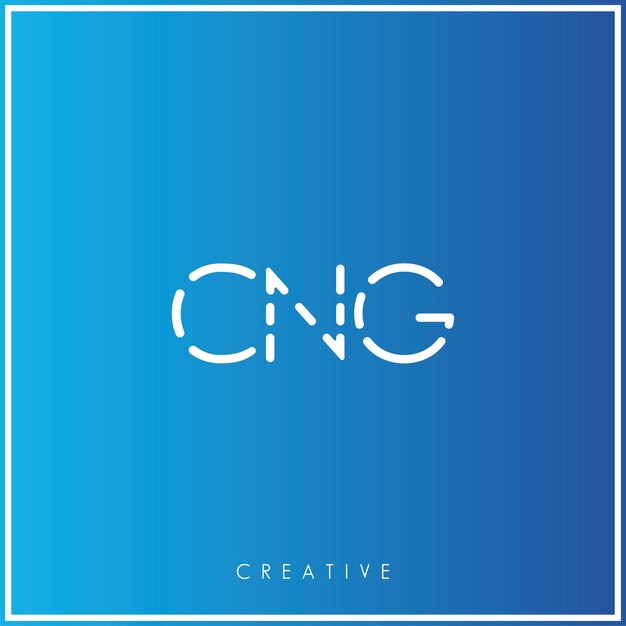 CNG Premium Vector último Diseño del logotipo Diseño creativo del logotipo Ilustración del vector Logotipo mínimo Monograma