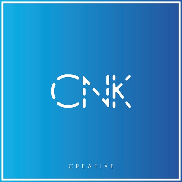 CNK Premium Vector último diseño de logotipo Diseño creativo de logotipo Ilustración vectorial Logotipo mínimo Monograma