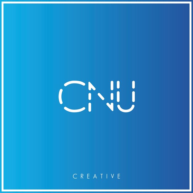CNU Premium Vector último diseño de logotipo diseño creativo de logotipo vector ilustración monograma de logotipo mínimo