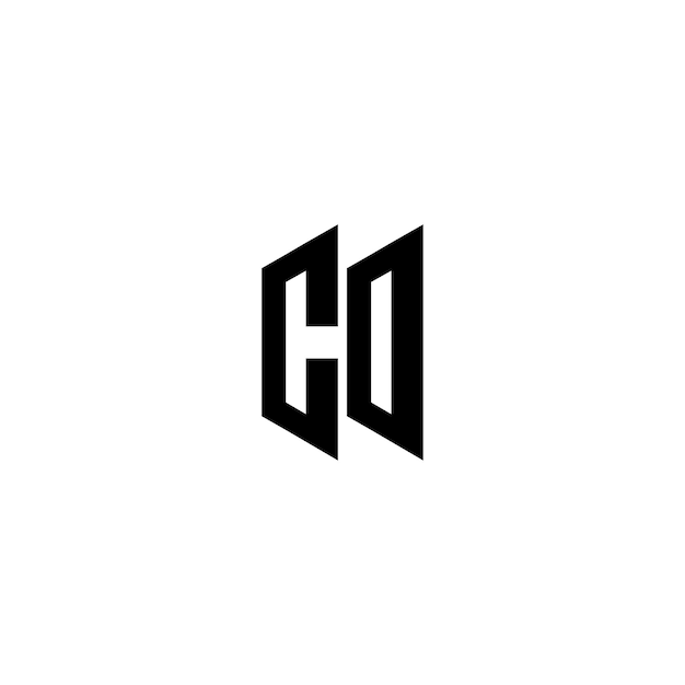 CO monograma diseño de logotipo carta texto nombre símbolo monocromo logotipo alfabeto carácter simple logotipo