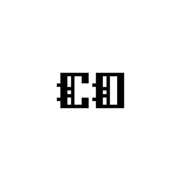 CO monograma diseño de logotipo carta texto nombre símbolo monocromo logotipo alfabeto carácter simple logotipo