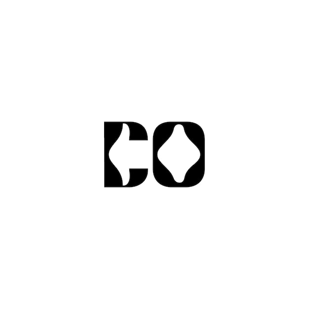 CO monograma diseño de logotipo carta texto nombre símbolo monocromo logotipo alfabeto carácter simple logotipo