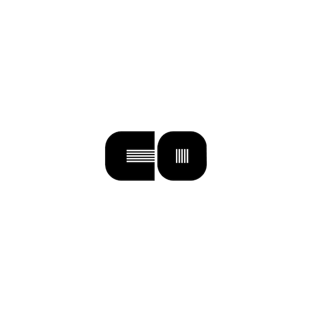 CO monograma diseño de logotipo carta texto nombre símbolo monocromo logotipo alfabeto carácter simple logotipo