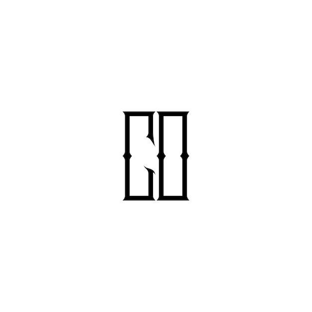 CO monograma diseño de logotipo carta texto nombre símbolo monocromo logotipo alfabeto carácter simple logotipo