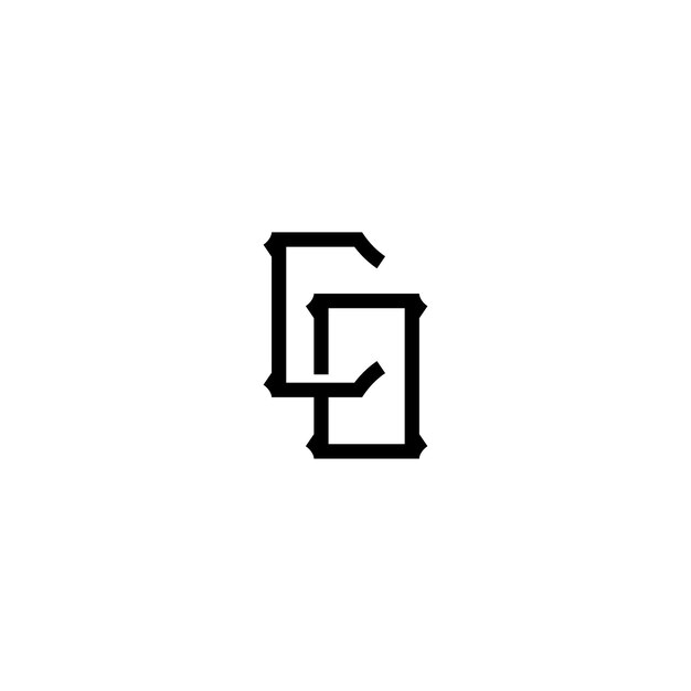 CO monograma diseño de logotipo carta texto nombre símbolo monocromo logotipo alfabeto carácter simple logotipo