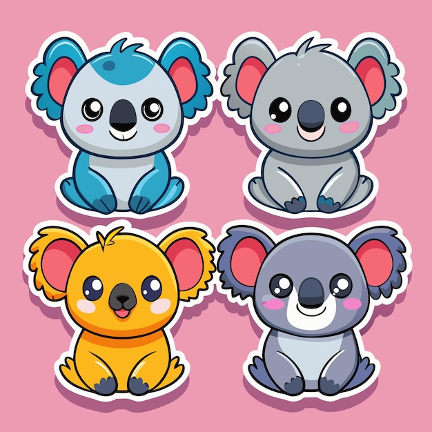 El coala es un adorable animal de dibujos animados.