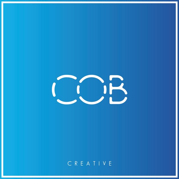 COB Premium Vector último diseño de logotipo diseño creativo de logotipo ilustración vectorial monograma de logotipo mínimo