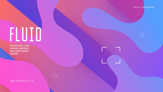 Cobertura mínima. forma moderna 3d. Marco vibrante. Diseño de moda púrpura. Patrón digital. Diseño fluido. Telón de fondo comercial. Página de destino ondulada. Cubierta mínima magenta