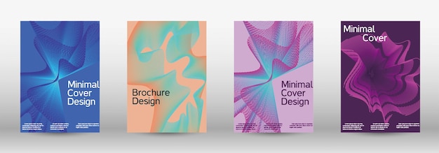 Cobertura vectorial mínima Un conjunto de cubiertas abstractas modernas Fondos creativos a partir de líneas abstractas