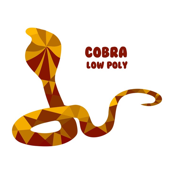 Vector cobra. ilustración de vector poligonal aislado sobre fondo blanco. low poly