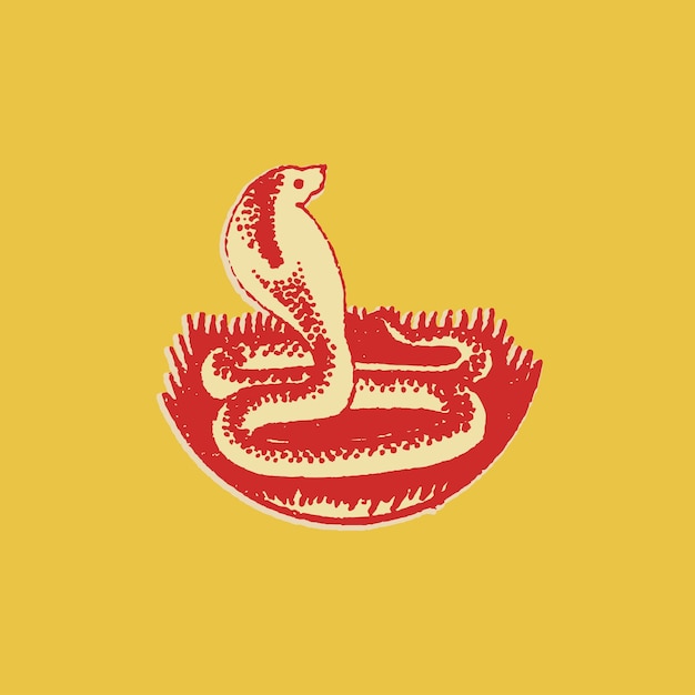 Cobra ilustración de la vendimia