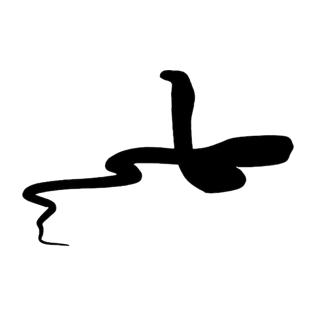 Cobra silueta conjunto colección aislado negro sobre fondo blanco ilustración vectorial