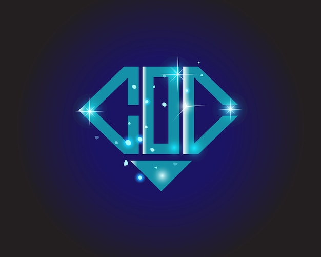 COC plantilla de icono de vector de diseño de logotipo moderno inicial