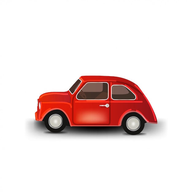 Coche antiguo aislado sobre fondo blanco