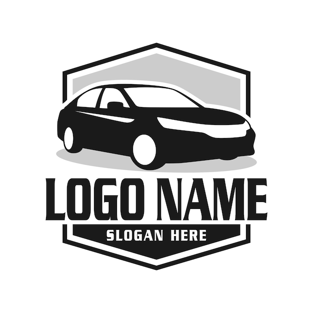 Coche Auto Automotriz Plantilla Diseño Insignia Ilustración Vector Inspiración