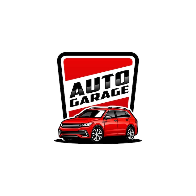 Coche auto garaje logo vector