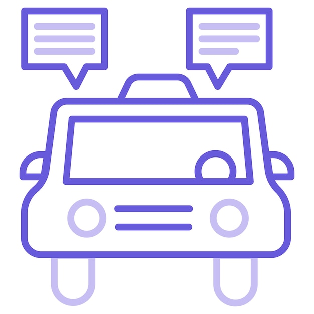 un coche azul con las palabras charla en él