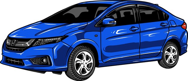 coche azul Vectores
