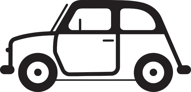 un coche blanco y negro con un contorno negro en él