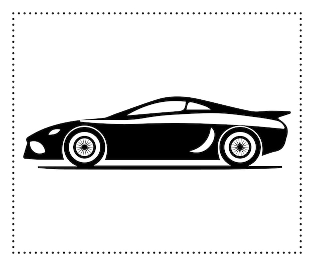 Coche blanco y negro