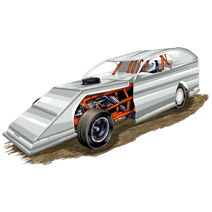 Vector coche de carreras aislado sobre fondo blanco. ilustración vectorial.