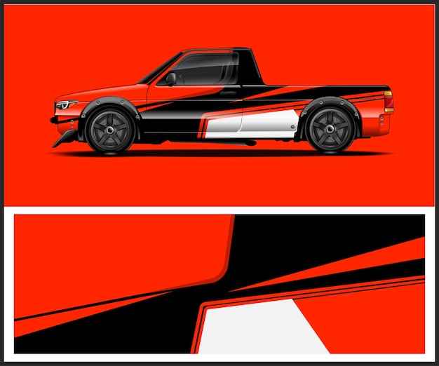 El coche de carreras Wrap Diseño nuevo estilo