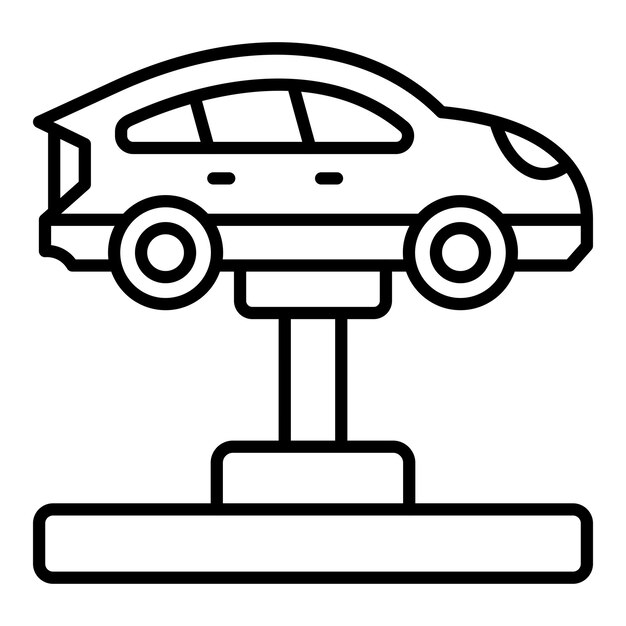 un coche con un cartel que dice coche en él