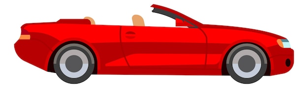 Coche convertible de lujo. Vehículo de carretera de alta velocidad aislado sobre fondo blanco.