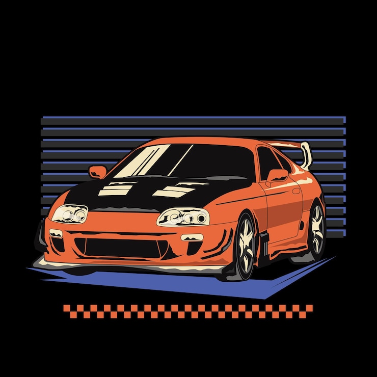 Coche deportivo de diseño vectorial