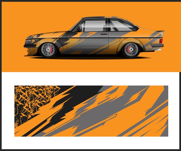 Un coche con un diseño de tigre en el lateral.