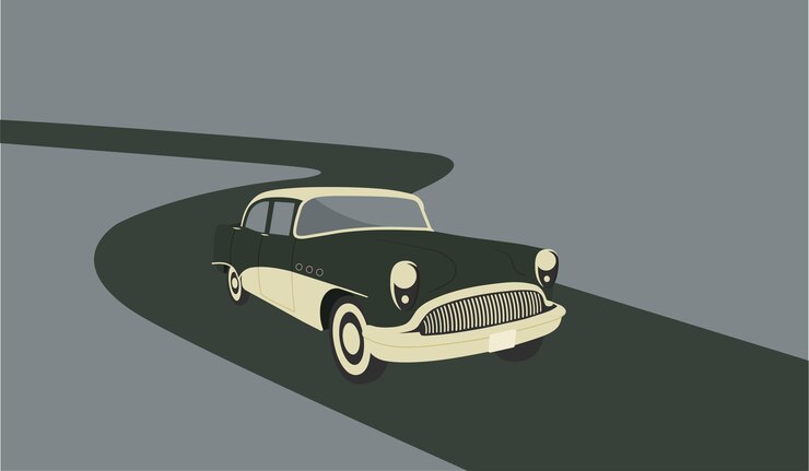 Vector coche de estilo retro