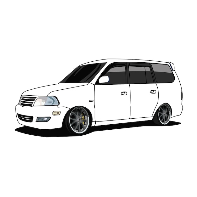 coche familiar suv blanco y negro