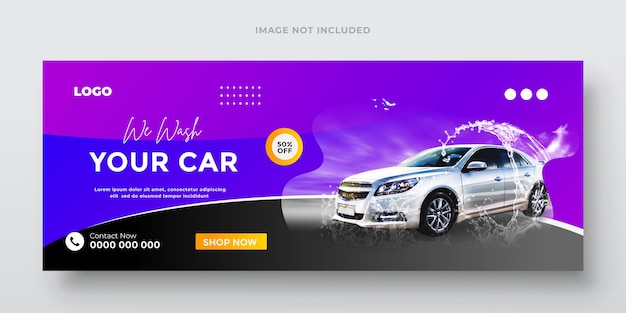un coche con un fondo púrpura que dice "cotización de coche" en el frente