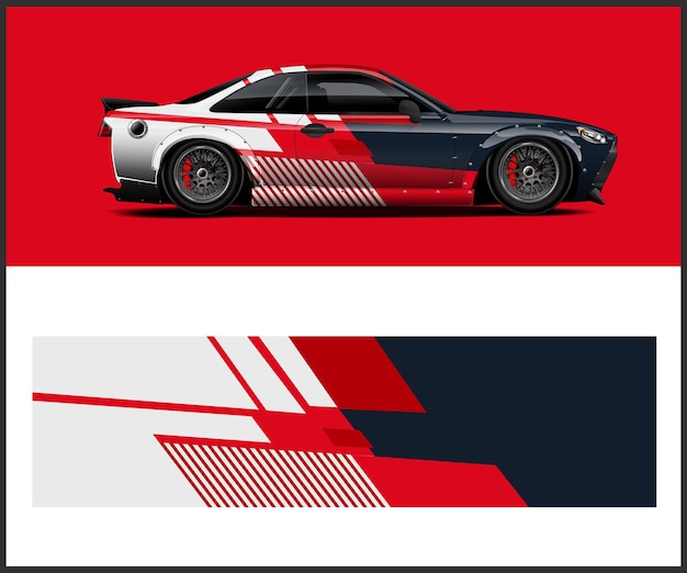 un coche con un fondo rojo que dice raza en él