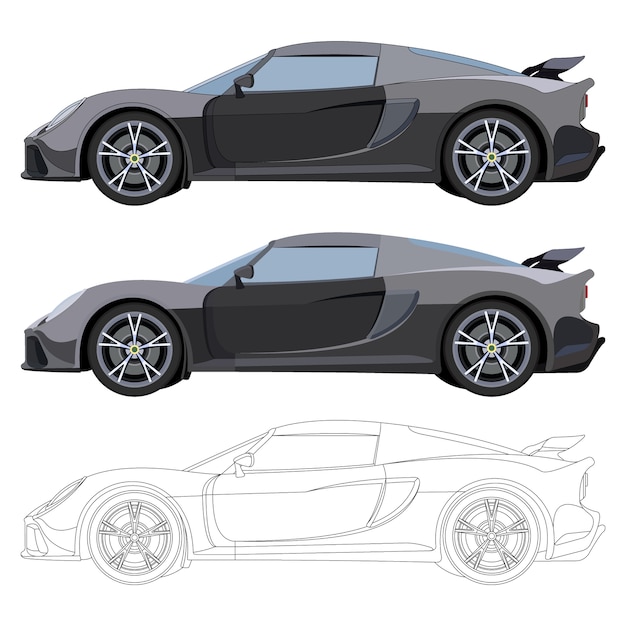coche genial realista con detalles