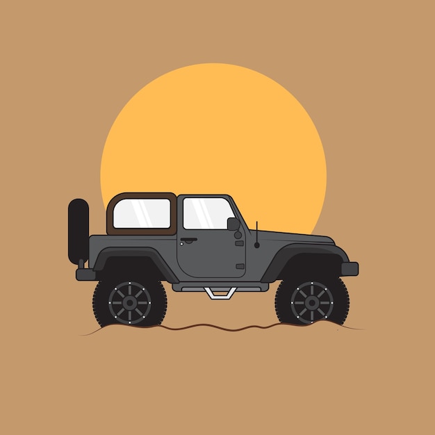 Vector coche jeep