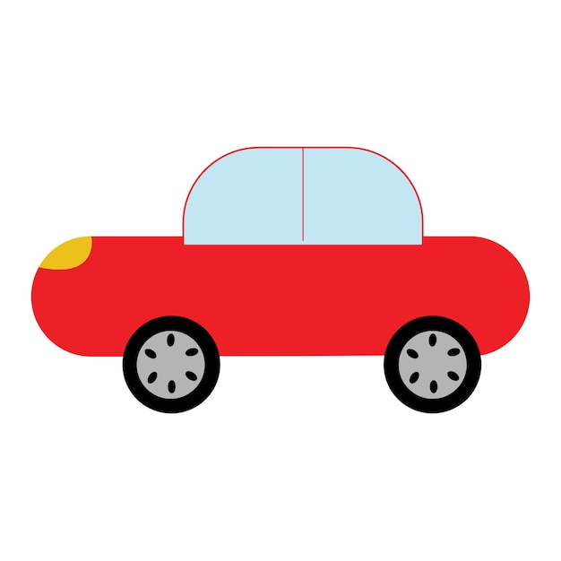 Coche de juguete. Ilustración vectorial de dibujos animados.