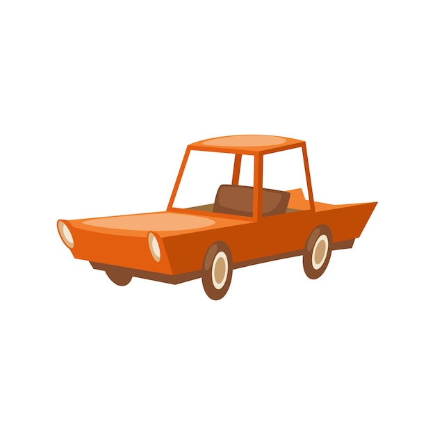 Coche de juguete naranja retro