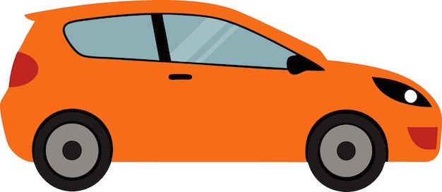 Coche moderno realista aislado en el fondo
