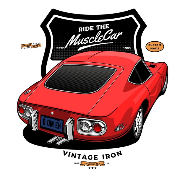 coche del músculo rojo