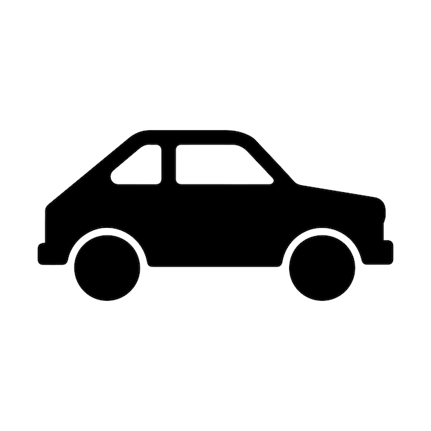 un coche negro con un letrero negro que dice coche en él