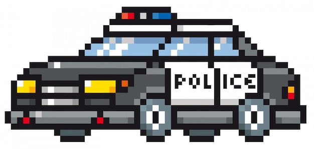 Coche de policia de dibujos animados