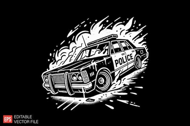 Coche de policía de época