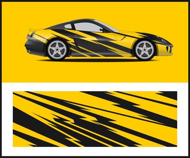 Un coche con rayas de tigre en el lateral.