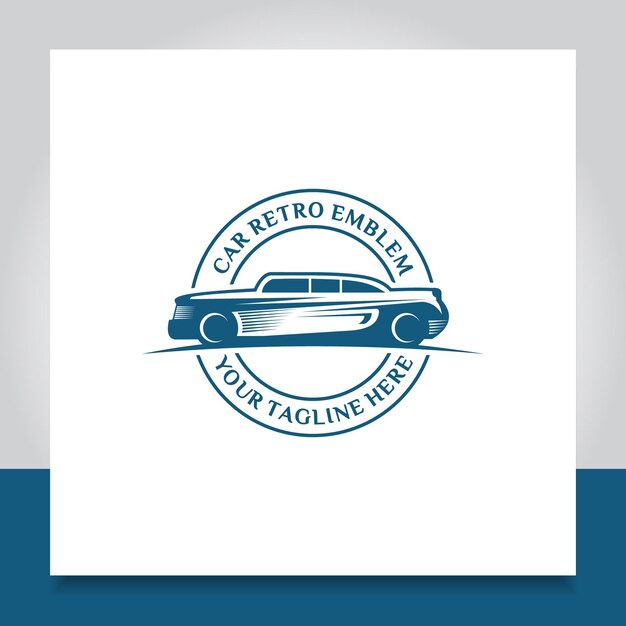 coche retro logo diseño vehículo automóvil transporte clásico
