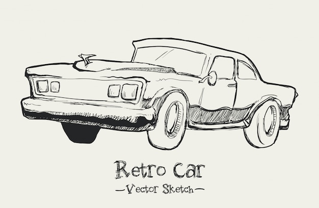 Vector coche retro